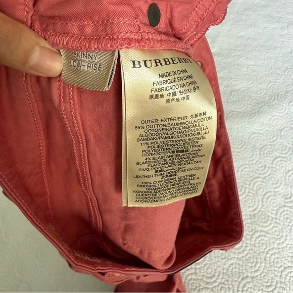 Burberry Women's Skinny Low rise Jeans - Coral - Picture 6 of 11